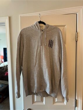 Grey Minuteman III ICBM Zip-Up Hoodie Sweatshirt